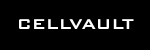 CellVault written in white on a black background
