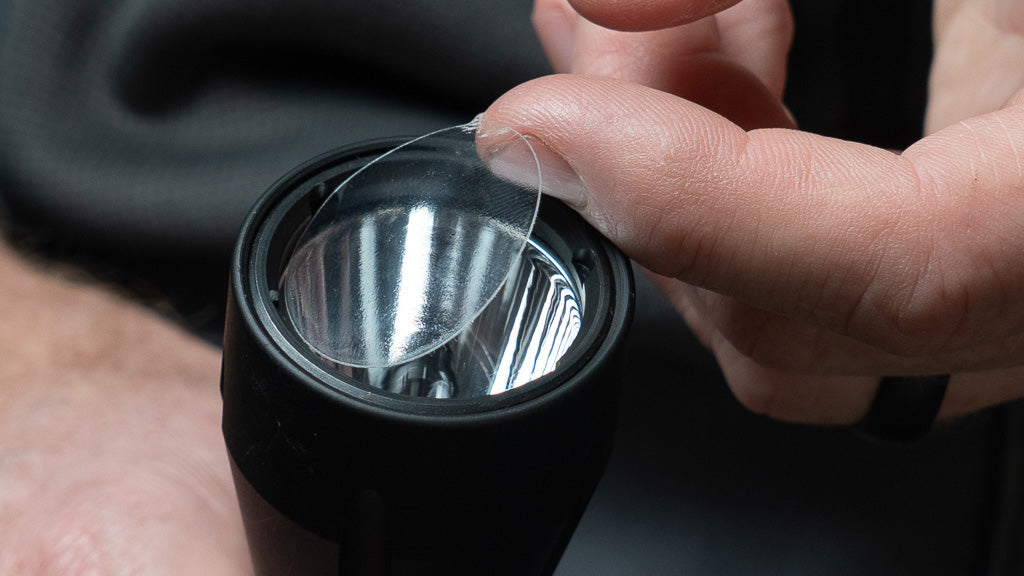 The CLENS is thick enough for easy application, but thin enough to not distort the illumination of your light.