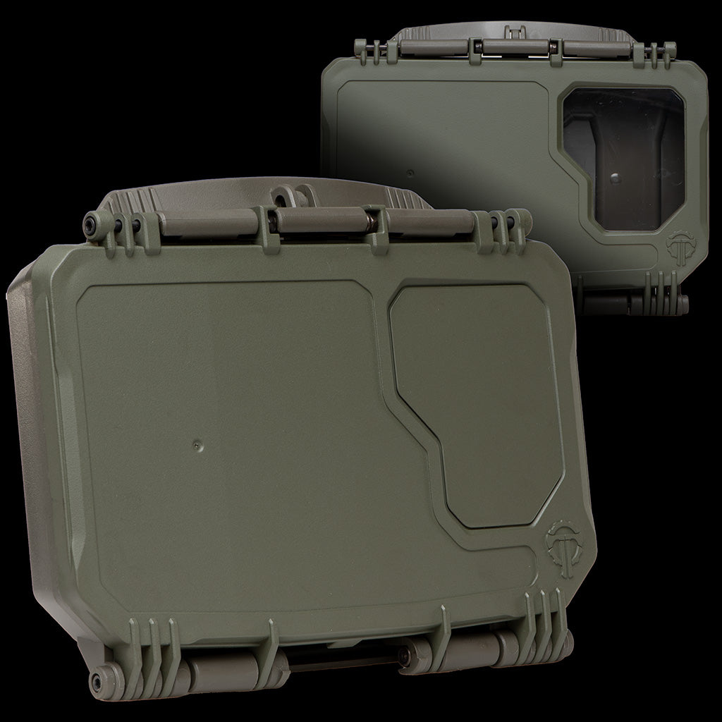 DarkVault 2.0 Critical Gear Case in Ranger Green, designed for smartphone protection, size large.