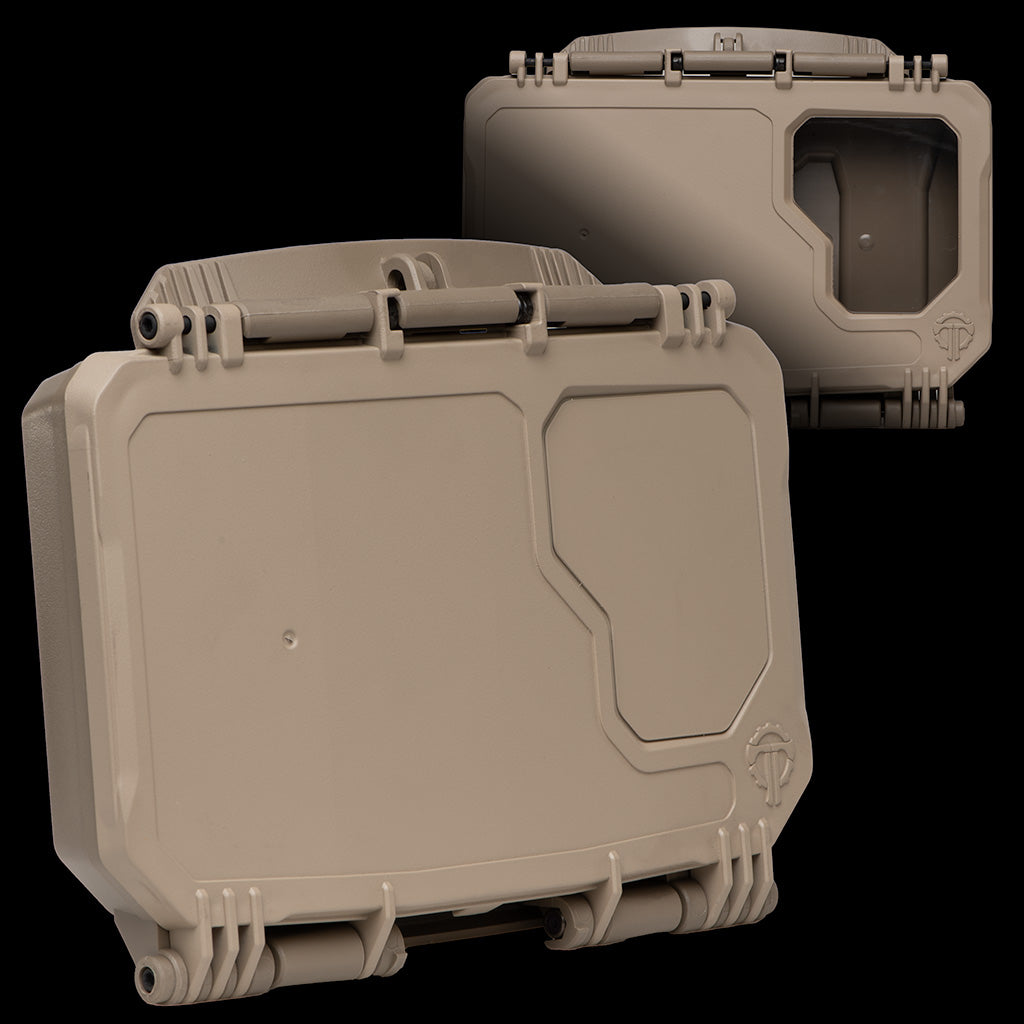 DarkVault 2.0 Critical Gear Case in FDE, designed for smartphone protection, size large.