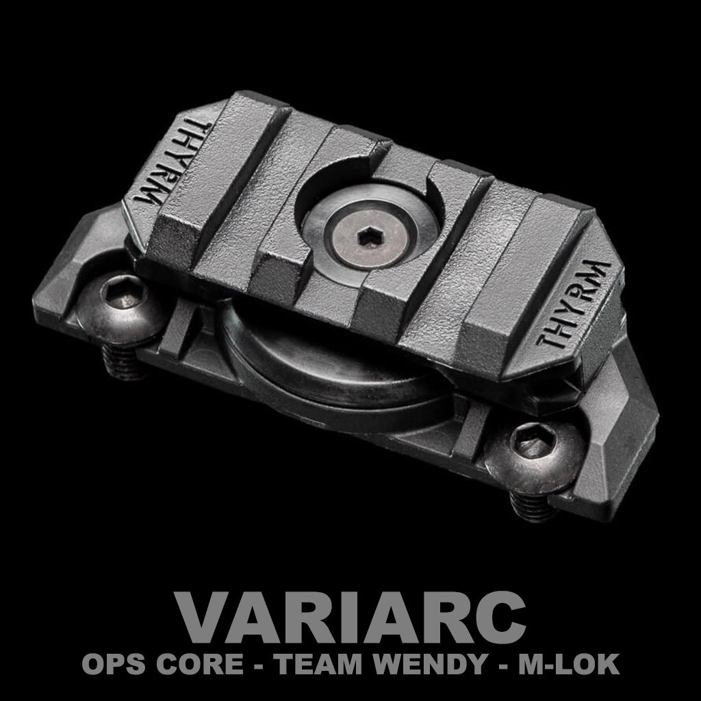 VariArc Helmet Light Mount for Ops-Core, Team Wendy, or M-LOK designed for secure and versatile lighting solutions.