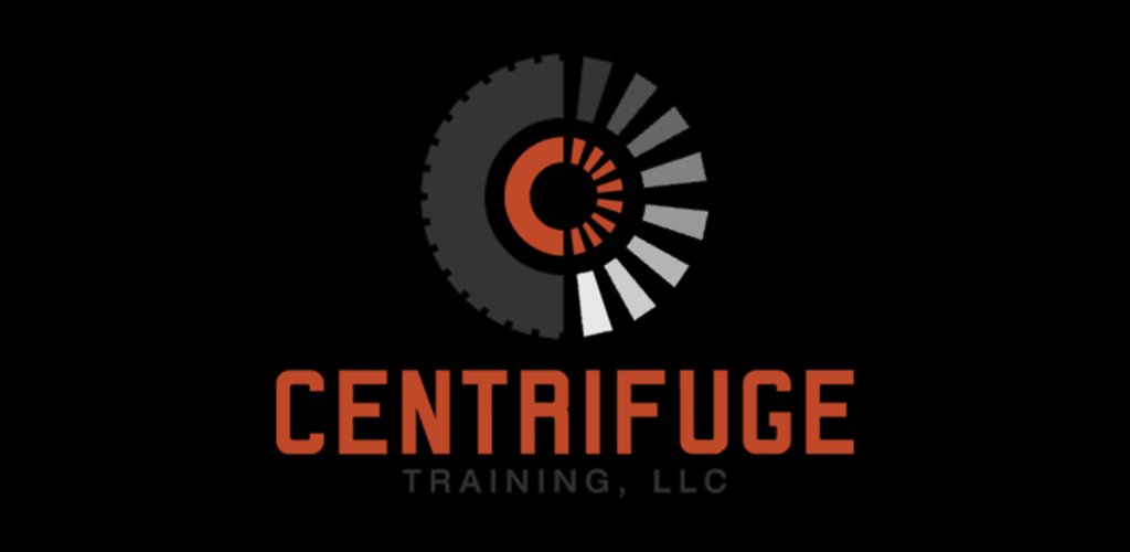 Logo of Centrifuge Training, LLC on a black background