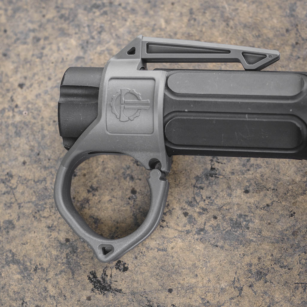 Black Modlite HOG Flashlight with a Thyrm SwitchBack HOG. 