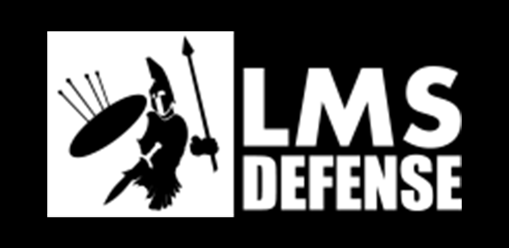 LMS Defense Logo on a black background