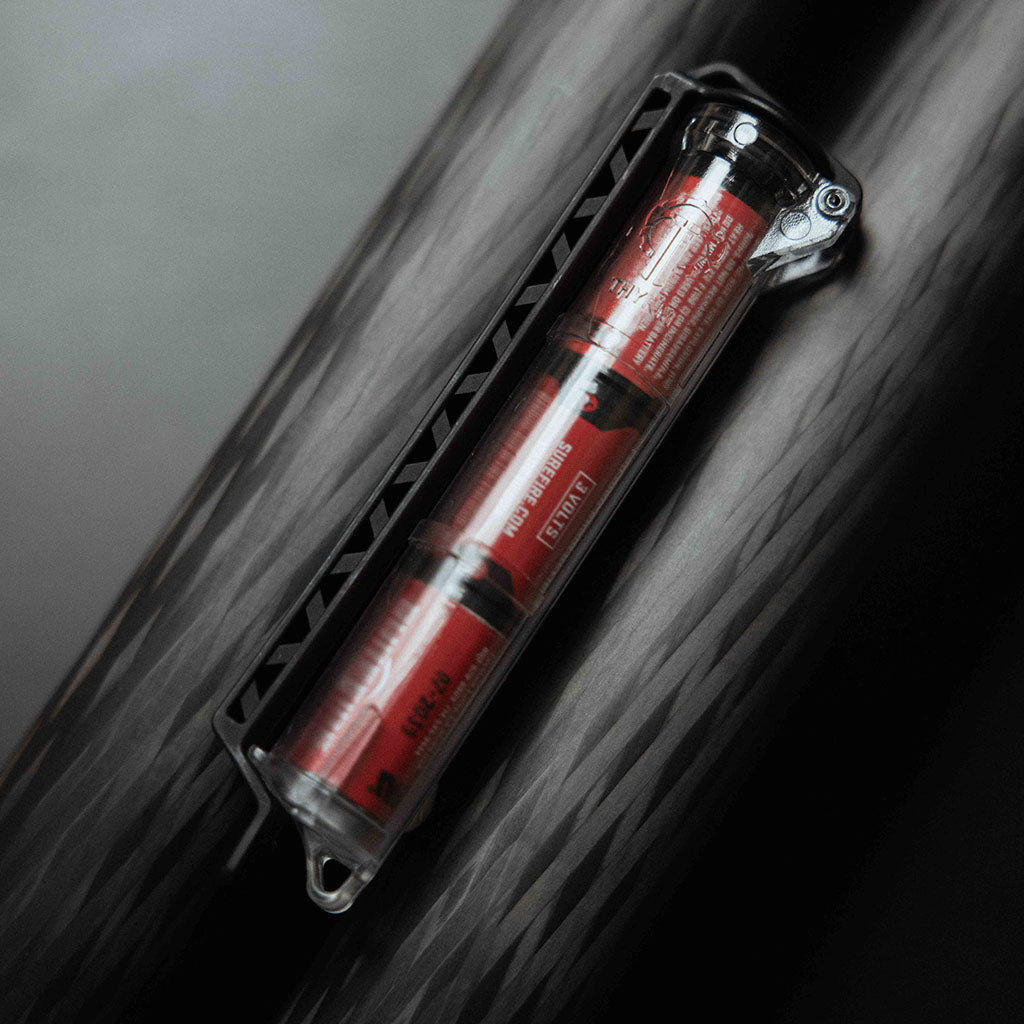 Clear CellVault Battery Storage allows you to see the batteries or other contents inside.