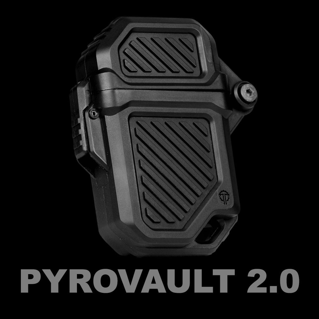 Durable PyroVault 2.0 Lighter Armor designed for Zippo, Z-Plus, Thunderbird, and Blazer inserts, offering protection and style.