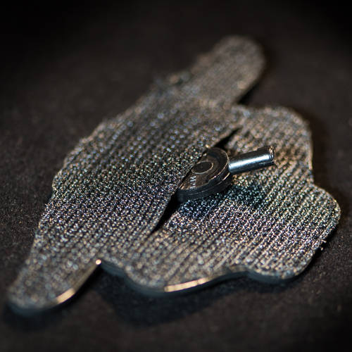 Back of Vinz Clortho KeyMaster Patch showing key emerging from slit in velcro