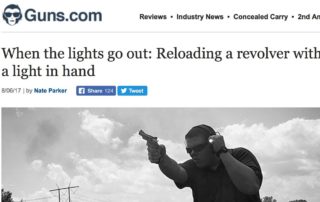 Screenshot from Guns.com for article "When the lights go out: Reloading a revolver with a light in hand"