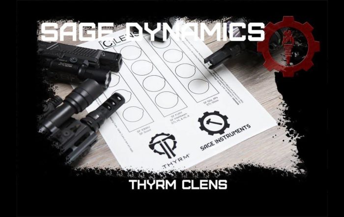 Screen capture of Sage Dynamics website showing the Thyrm CLENS on a table top