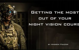 Man with Night Vision Goggles and Chest Rig