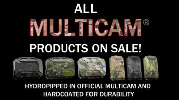 MultiCam Products from Thyrm on sale: DarkVaults and CellVault-5Ms in three types of camo each