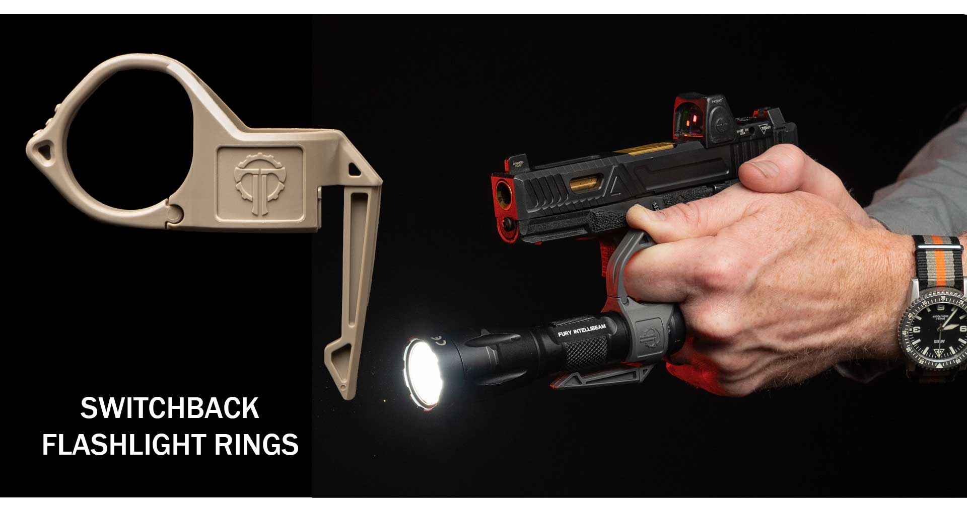 SwitchBack Flashlight Rings in use