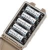 CellVault-5M Modular Battery Storage Case filled with five 18650 batteries in modules