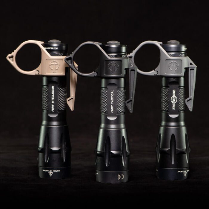 All three colors of the SwitchBack DF Flashlight Ring