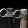 SwitchBack HOG Flashlight Rings mounted on two different colored Modlite Flashlights, top angled view