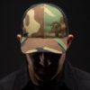 Thyrm Woodland Trucker Hat on a male model