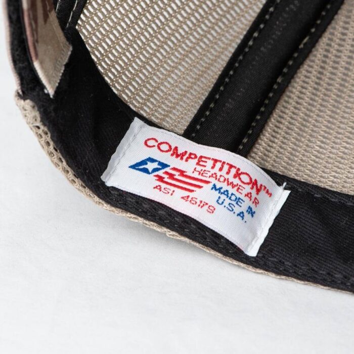 Competition Headwear Made in USA Tag