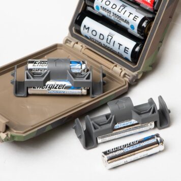 AA Battery Inserts in transition with a CellVault-5M Case