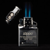 Top and side views of the Double Flame Butane Insert by Zippo