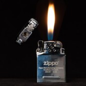 Top and side views of the Yellow Flame Butane Insert by Zippo